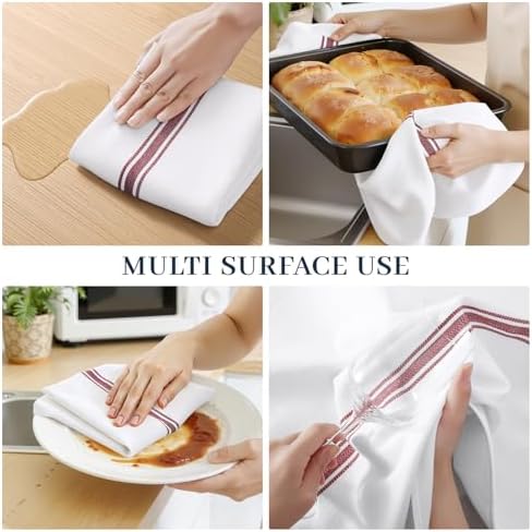 Homaxy 100% Ring Spun Cotton Kitchen Towels 6 Pack - Image 4