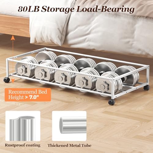 Yecaye Under Bed Storage with Wheels 2 Pack, 85 L Extra Large Under Bed Storage - Image 3