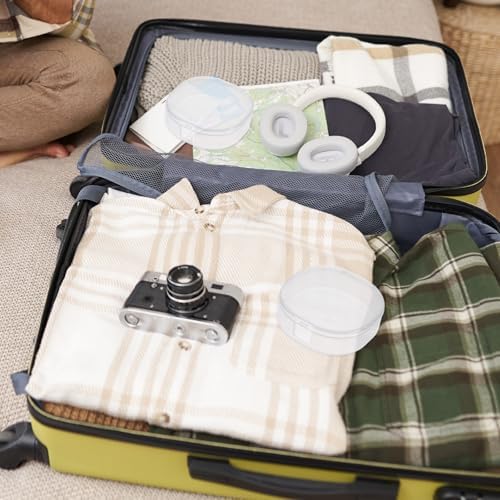 QfwdfcTrenz 4Pcs Plastic Cotton Square Holder Cosmetic Cotton Pads Holder - Image 6