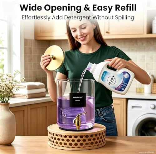 Glass Laundry Detergent Dispenser, 1 Gallon Large Liquid Soap 2 Pack - Image 6