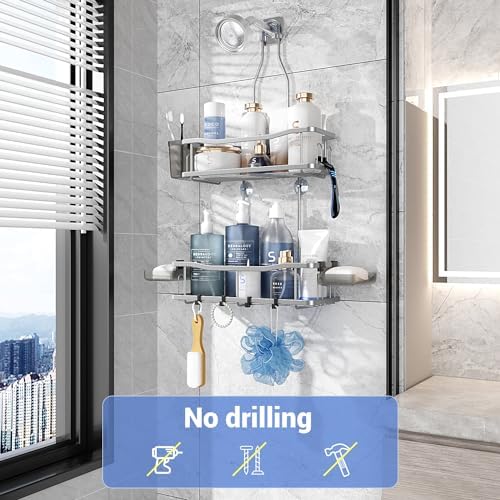 Aitatty Hanging Shower Caddy Bathroom Organizer: Rustproof Shower Shelf Racks - Image 2