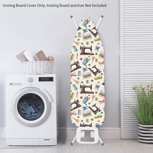 Beige Laundry Ironing Board Cover and Padding Standard Size Table Top Iron - Image 3