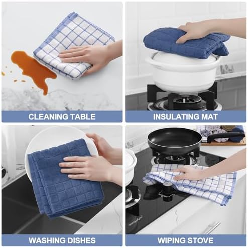 Homaxy Large Premium Cotton Kitchen Towels 16"x 28", 12 Pack - Image 4