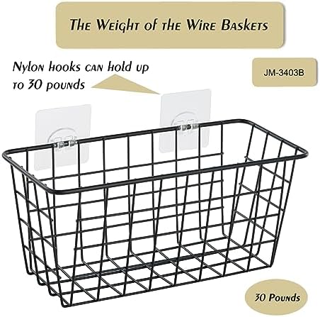 JUNCHU CHERRY 2 Pack Hanging Storage Basket, Bathroom Basket, Household Goods - Image 7
