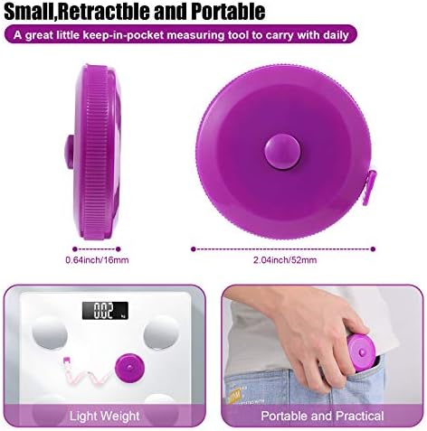 Tape Measure Retractable, Fabric Measuring Tape, 60 Inch Small Sewing Tailor - Image 2