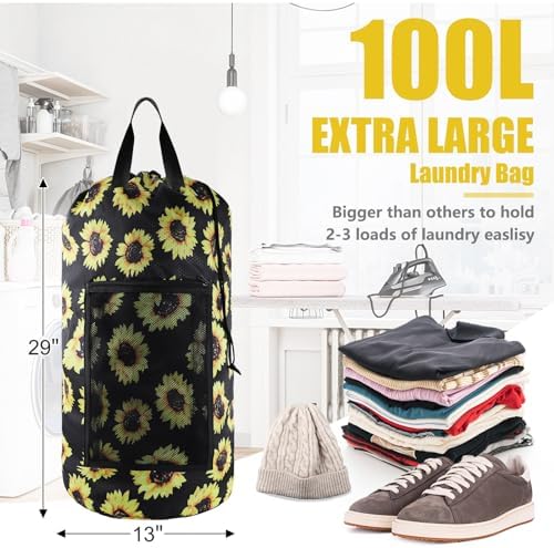 Olosar Laundry Bag Backpack, Dirty Clothes Travel Bag - Image 4