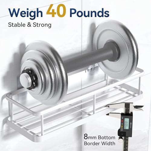 YASONIC Shower Caddy Adhesive, Rustproof Shower Organizer - Image 2