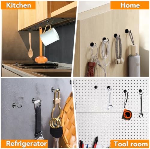 MIKEDE Black Magnetic Hooks Heavy Duty 30 LBS Strong Magnets - Image 6
