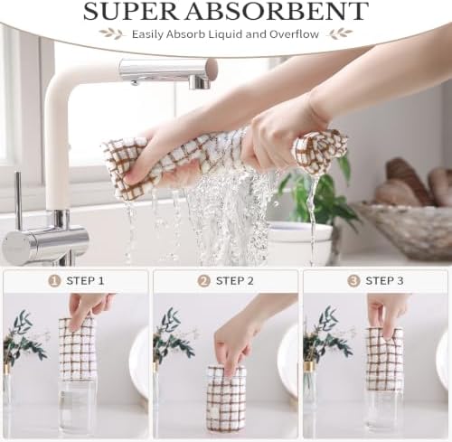 Homaxy 12 Pack Terry Kitchen Dish Cloths - Image 4