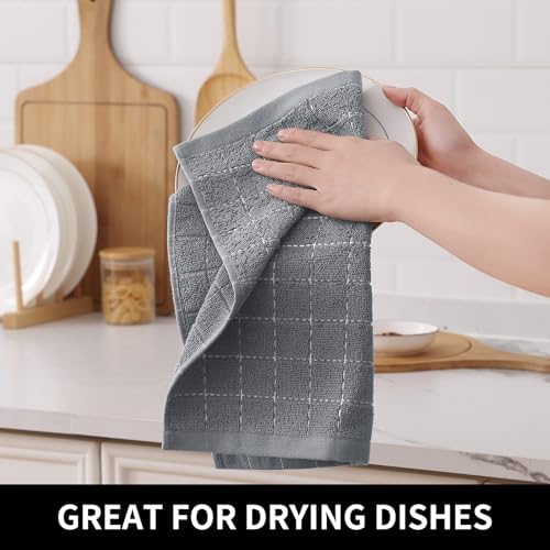 Homaxy 100% Cotton Terry Kitchen Towels, 12 Pack - Image 4