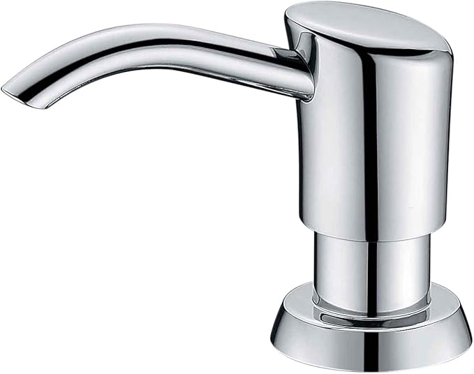 GAGALIFE Dish Soap Dispenser for Kitchen Sink, 17 oz Bottle, Chrome | Refills by GAGALIFE