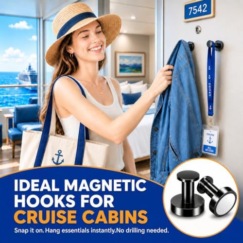 Grtard 10 PCS Strong Magnet Hooks Heavy Duty, 150 lb Magnetic Hooks - Image 2