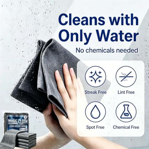 Genie Magic Cleaning Cloth, 10 Pack XXL Microfiber Cleaning Cloths - Image 4