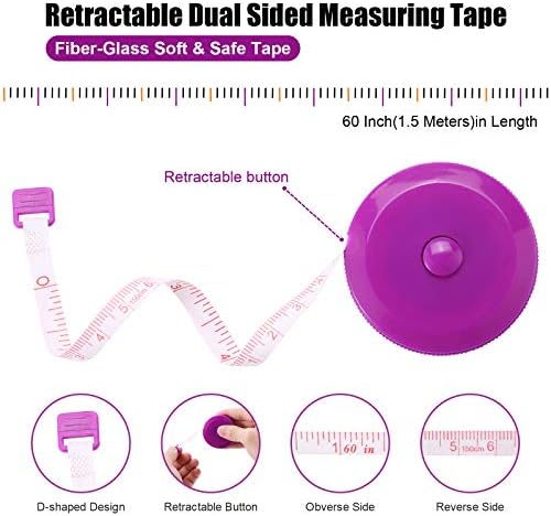 Tape Measure Body Measuring Tape, Retractable 60 Inch Soft Mini Measuring Tape - Image 3