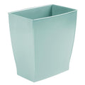 iDesign Small Plastic Bathroom Trash Can, Slim Rectangle Soft Aqua Blue | by iDesign