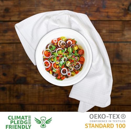 Urban Villa Christmas Dot Check Kitchen Towels Set of 6 20X30 Inches 100% - Image 3