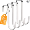Over the Door Hooks 4 Pack – Rubber Coated Door Hanger by TONOS