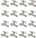 16 Pack Hinge Pin Brushed Nickel Door Stopper, Adjustable Heavy Duty Hinge Pin by SUNTAI
