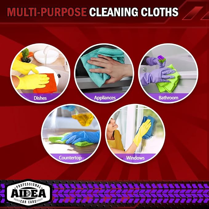 AIDEA Microfiber Cleaning Cloth 10PK, Microfiber Towels - Image 8
