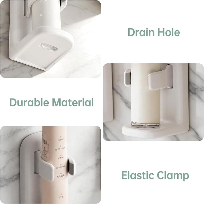 PAVSTINE 4-Pack Self Adhesive Electric Toothbrush Holder - Image 5