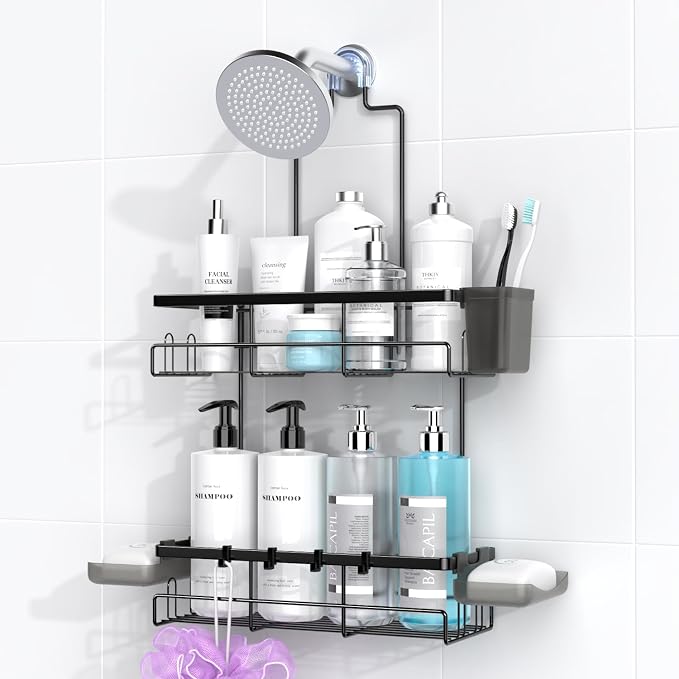 Hanging Shower Caddy Over Showerhead by AKTECKE