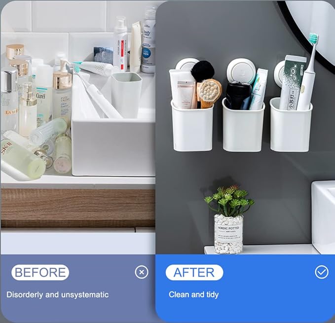 Powerful Suction Cup Toothbrush Holder, Drill-Free Wall Shower Holder - Image 5