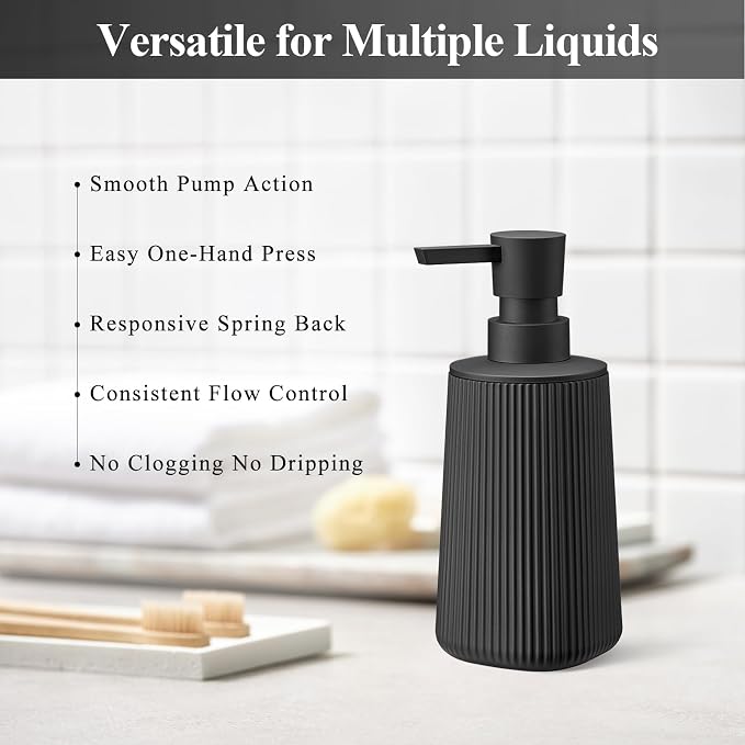 Black 2 Pack Hand Soap Dispensers Set | - Image 5