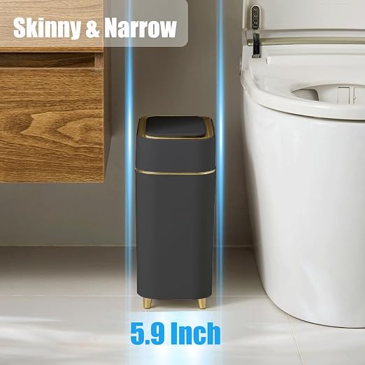 2-Pack - Automatic Trash Cans Touchless - Motion Sensor Bathroom Trash Can | - Image 2