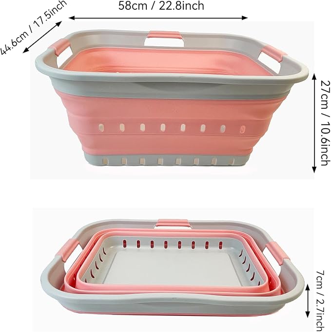SAMMART 42L Collapsible Plastic Laundry Basket - Image 8
