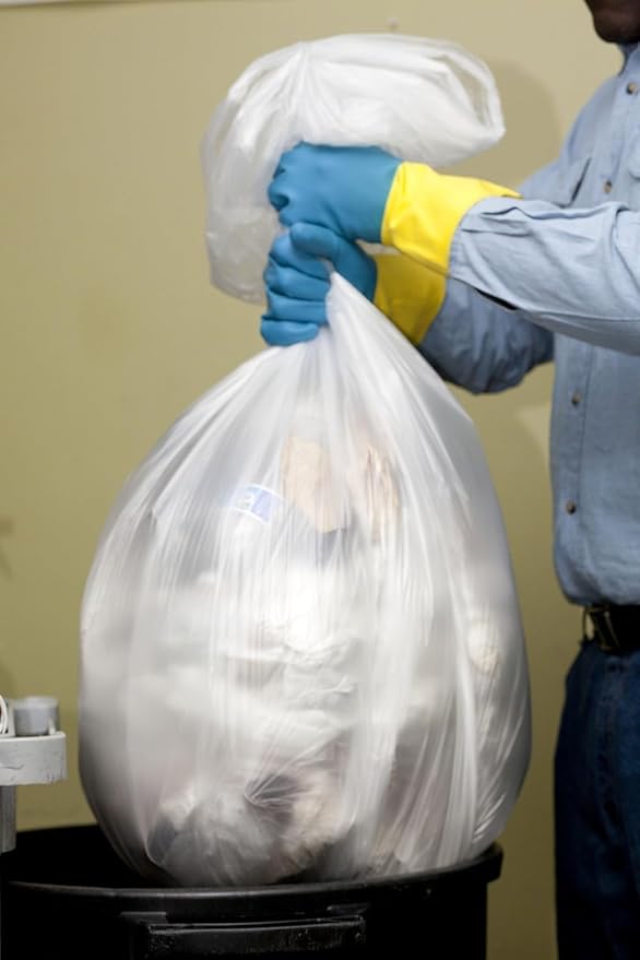 Aluf Plastics 60 Gal Clear Trash Bags, 17 Micron - Image 3