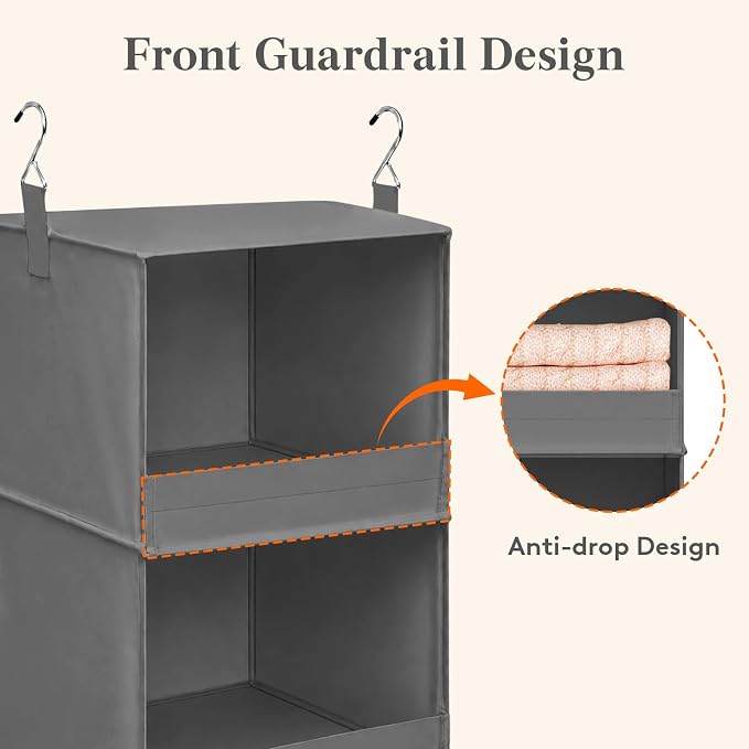 Lifewit RV Storage and Organization, Hanging Closet Shelves | 3 Shelf Front - Image 4