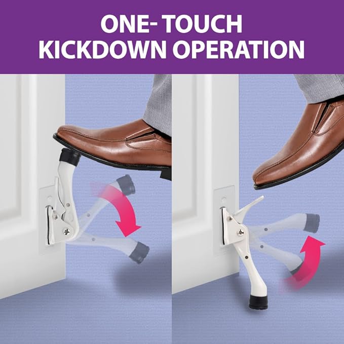 Door Stopper with Adhesive Bracket Stickers, No Drilling or Tools Needed - Image 3