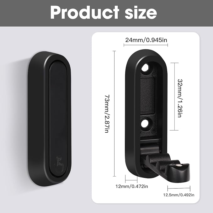 Foldable Wall Hook, 4 Pack, Screw Mounted, Heavy Duty Coat Hooks | 90° Foldable - Image 3