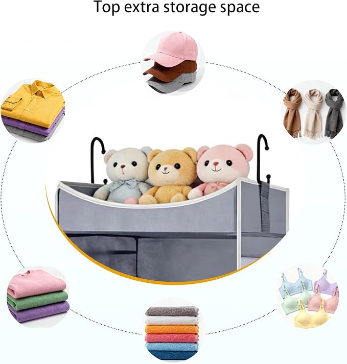 6-Shelf Hanging Closet Organizer and Storage - Image 4