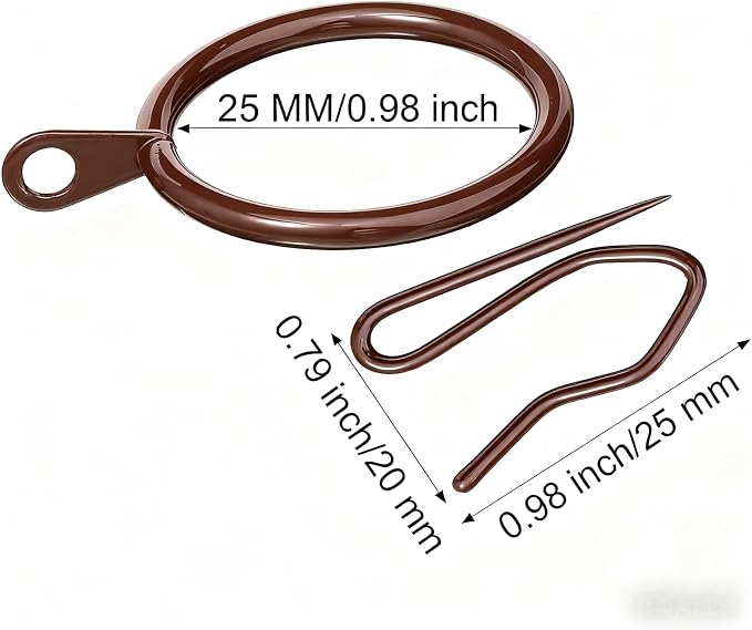 Hotop 30 Pcs Metal Curtain Rings - Image 2