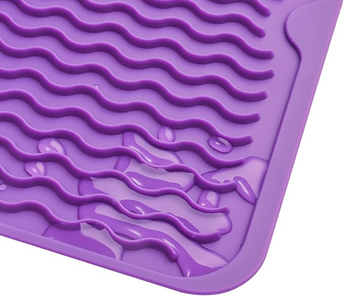 MicoYang Silicone Dish Drying Mat — Quick-Dry Ridges Counter & Sink Pad - Image 9