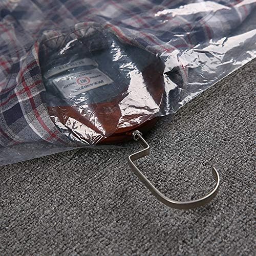 10Pcs Transparent Plastic Garment Covers 35.4inch Hanging Clothes Dust-Proof - Image 4