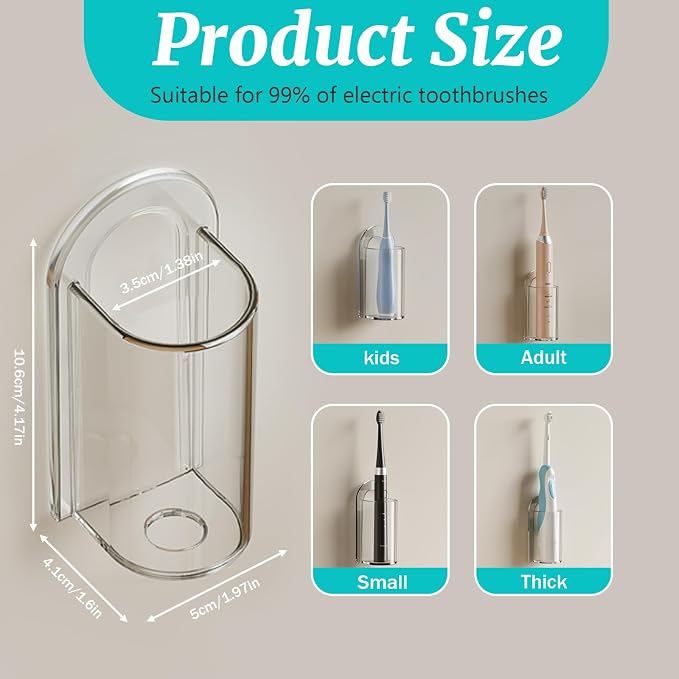 2 Pack Electric Toothbrush Holders - Image 2