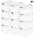 Sterilite 12 Pack Latching Box, Under Bed Storage Bins by Sterilite
