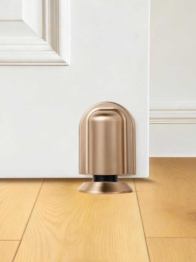 1 Pack Champagne Bronze Door Stopper Magnetic Door Cathc Matte Black Floor - Image 2