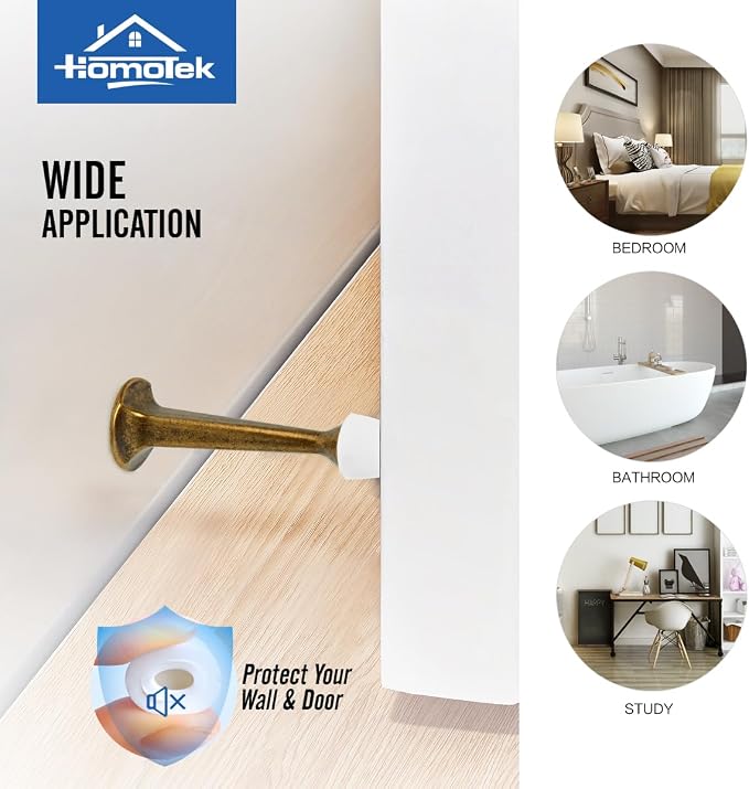 HOMOTEK 4 Pack Heavy Duty Solid Rigid Door Stop - Image 6