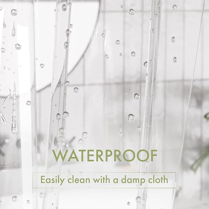 AmazerBath 70x72 Inch Shower Curtain Liner, RV Clear Shower Curtain Liner - Image 5