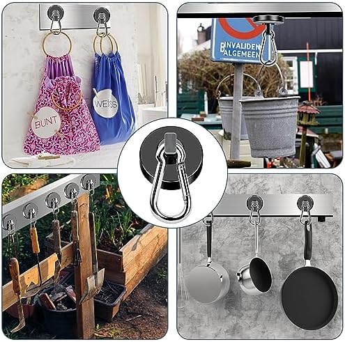 MIKEDE Magnetic Hooks Heavy Duty 150LB Strong Swivel Neodymium Magnets - Image 7