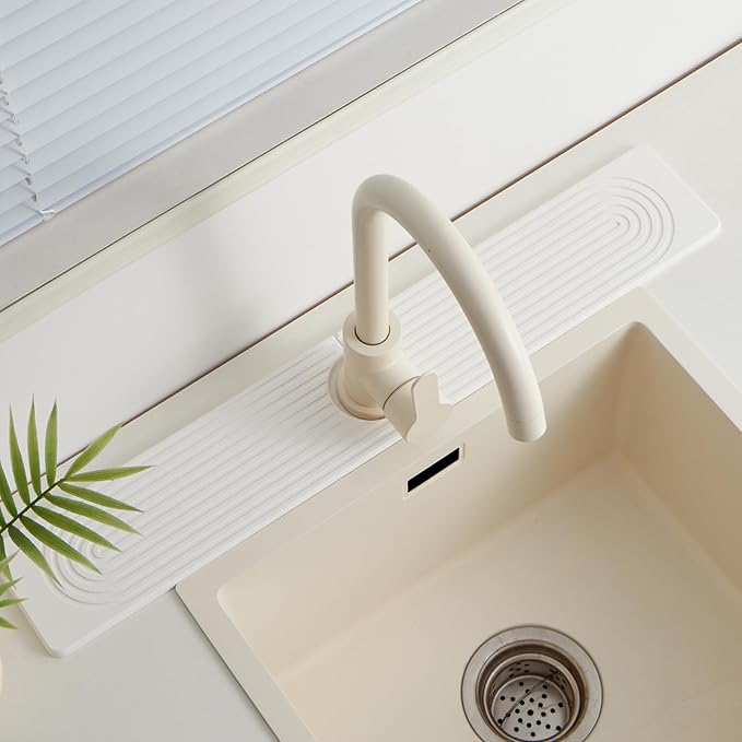 30 Inch Stone Faucet Mat for Kitchen Sink quick dry around faucet | Sink Splash by FATILINHOME