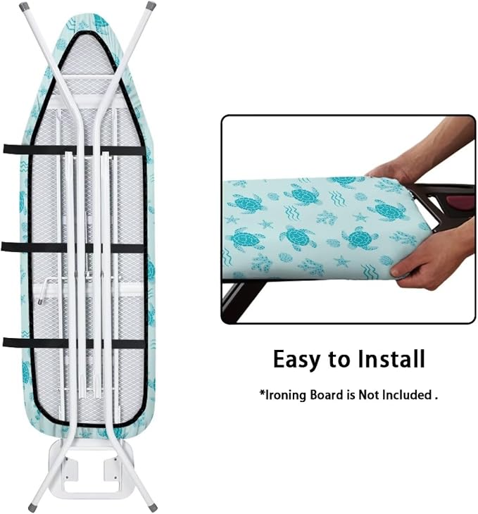 Turtle Print Ironing Board Cover 18x58 Ironing Board Cover, Resist Scorching - Image 5