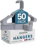 Utopia Home Plastic Hangers 50 Pack – Space Saving Clothes Hanger Grey | by UTOPIAHOME