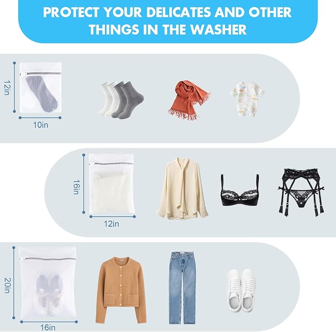 Mesh Laundry Bags for Delicates, Lingerie Bags for Washing Delicates, Garment - Image 4