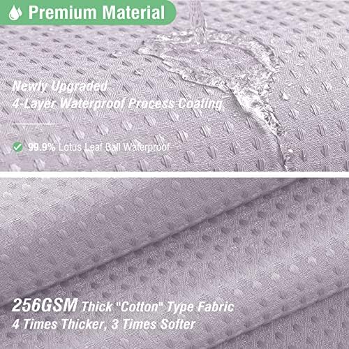 Dynamene Stall Waffle Shower Curtain 256 GSM Heavy Fabric 60x72 Lavender - Image 5