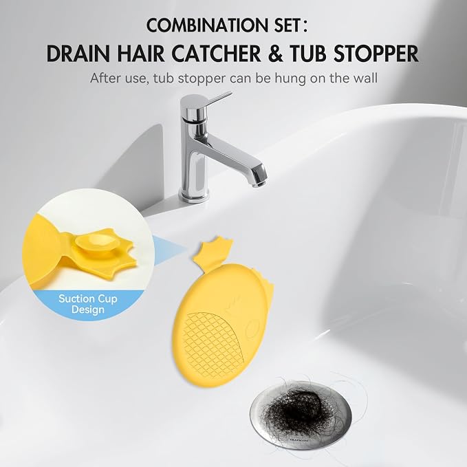 TRAPMATE 3 Pcs Bathtub Drain Stopper Sink Covers, Drain Plug - Image 4
