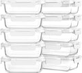 M MCIRCO 10 Pack, 22 oz Glass Food Storage Containers by MMCIRCO